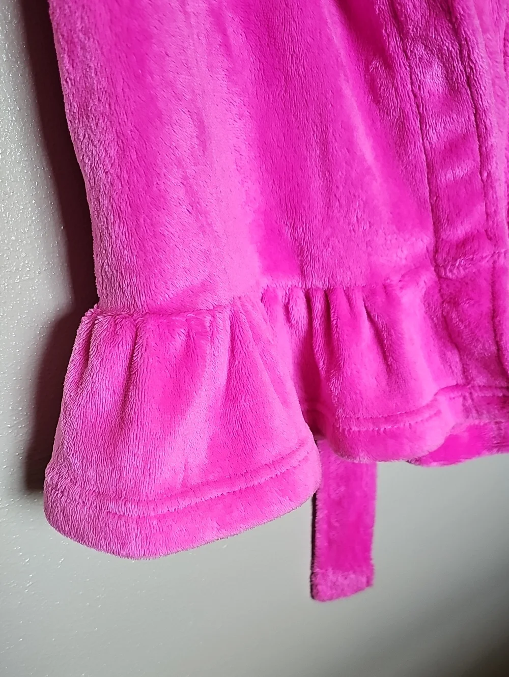 Komar Kids Bright Pink & Heart Pockets Girls Bath Robe Size 6/6X